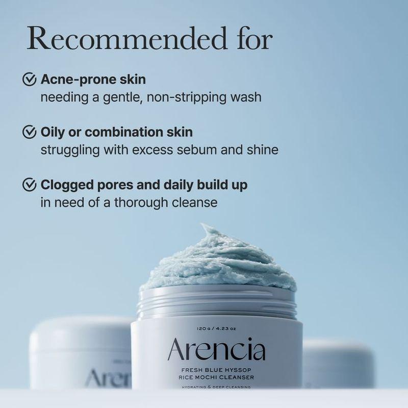 Arencia - Fresh Blue Hyssop Rice Mochi Cleanser