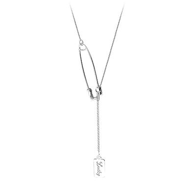 Quaste Kette Verschluss Pin Halskette für Frauen Mädchen Choker Schmuck Low Profile Design Luxus Schlüsselbein Kette Halskette