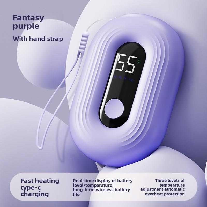 The Hand Warmer Digital Display Usb Charging Gift Box Comes With A Hand-Held Self-Heating Hand Warmer Mini Hand Warmer 1200mah фиолетовый