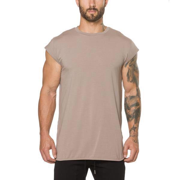 Men's Muscle Sleeveless Slim-Fit Cotton Tank for Fitness