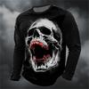 Men's T-Shirts Round Neck 3D Printed Fashionable Men's Relaxed Fit Clothing Long Sleeved T-shirts