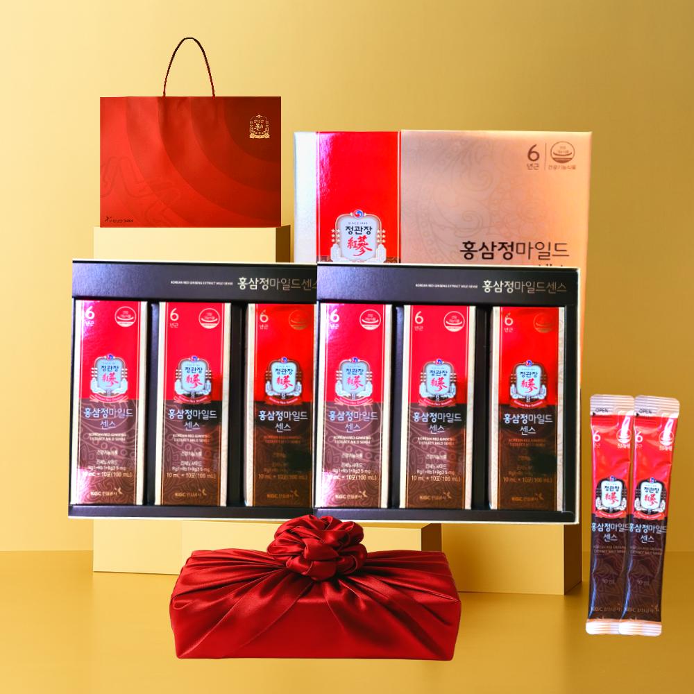 Cheong Kwan Jang Red Ginseng Everytime Mild Stick 30 Packets Sense + Lunar New Year Immunity Health Gift for Parents, 60 Sets, 10mL