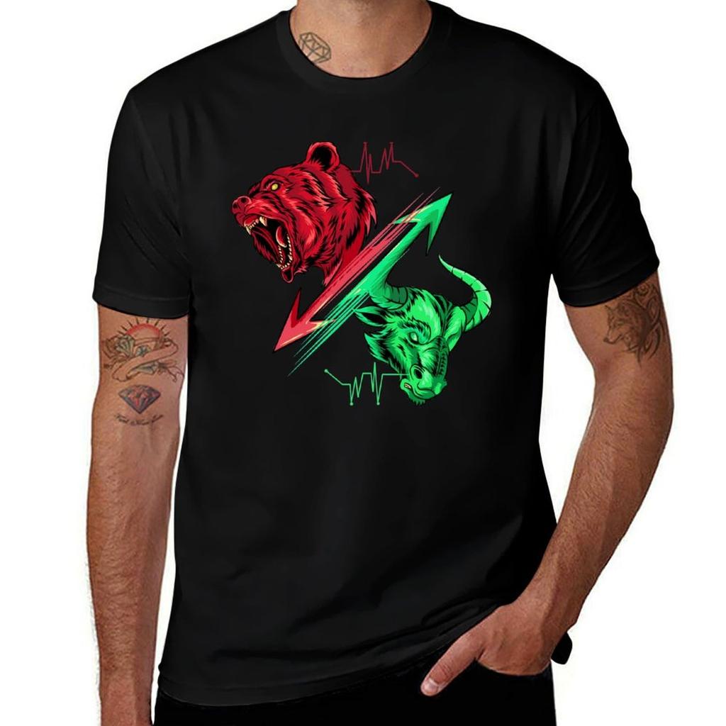 Bear Vs Bull Trading Tshirt Big And Tall Solid Color Tshirt