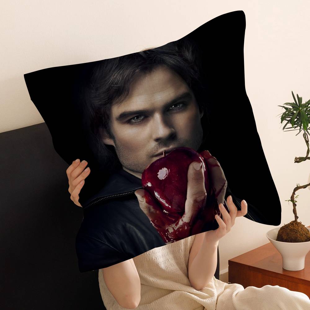 Pc Damon Salvatore Vampire Diaries Kissenbezug Auto Überwurf Kissenbezug für Sofa Auto Weihnachtsgeschenk xcm xcm