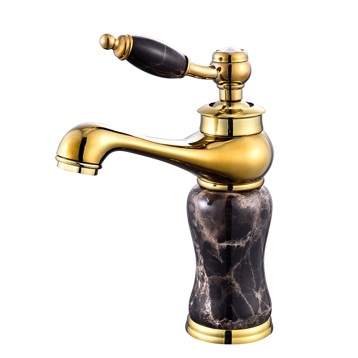 Antique Gold Marble Bathroom Faucet Hot