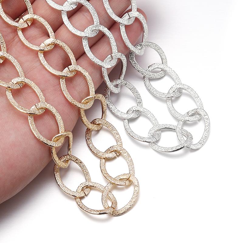 5 Yards/Roll Aluminum Embossed Chains O-Shaped Chain for Jewelry Findings DIY Bracelet Necklace Bag Clothing Accessories Supply
