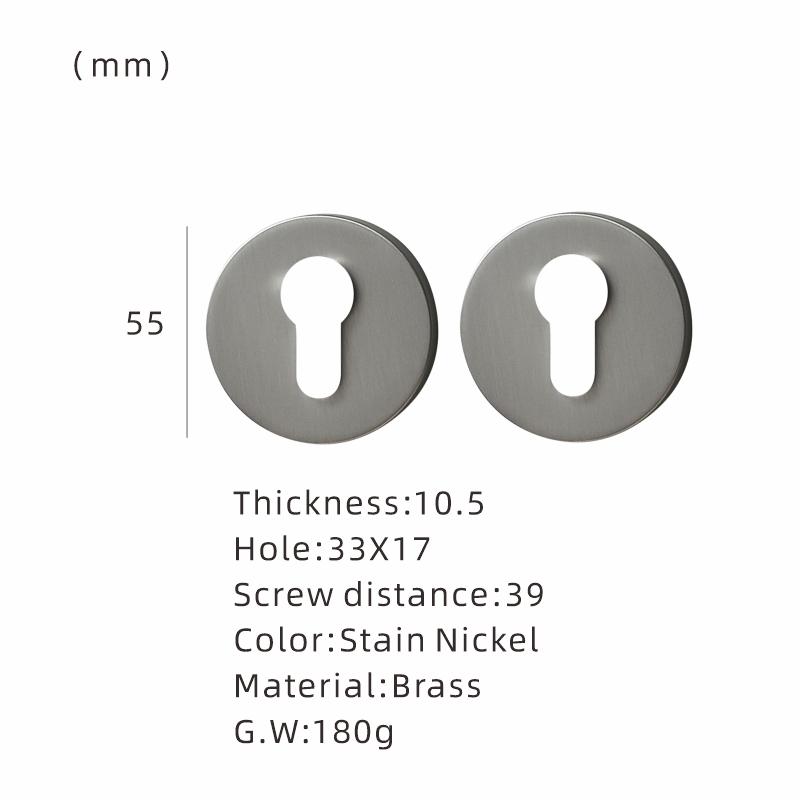 DOOROOM Brass Door Lock Key Escutcheon Plates Knurled Striped Thumbturn for Inside Door Room Bathroom Thumb Turn