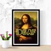 Vintage-Druck, Mona, verändertes Kunstposter, klassisches Ölgemälde, Mona Lisa, Neon-Leinwanddruck, Da Vinci-Leinwanddruck, Wandkunst, Heimdekoration