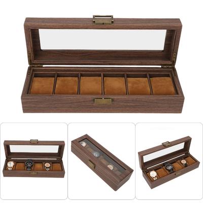 32*12*8cm Retro Wooden Wristwatch Storage Case  Personal Multi-watch Collection Storage