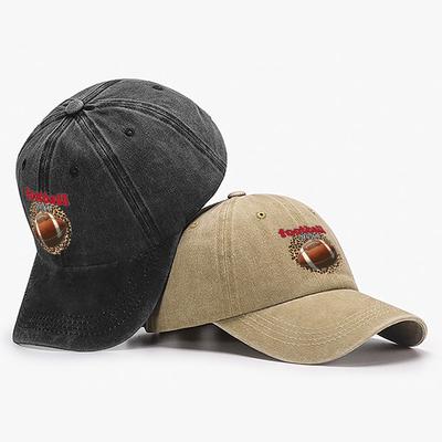 Originale klassische Baseballkappe Herren Fußball-Print Hut Damen Sommer gewaschene Baumwollkappen