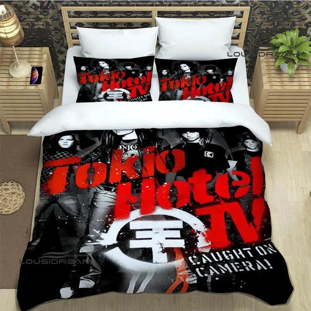 Tokio Hotel Band Printed Bedding Set Luxury Duvet Cover Comforter Exquisite Bed Supplies Birthday Gift