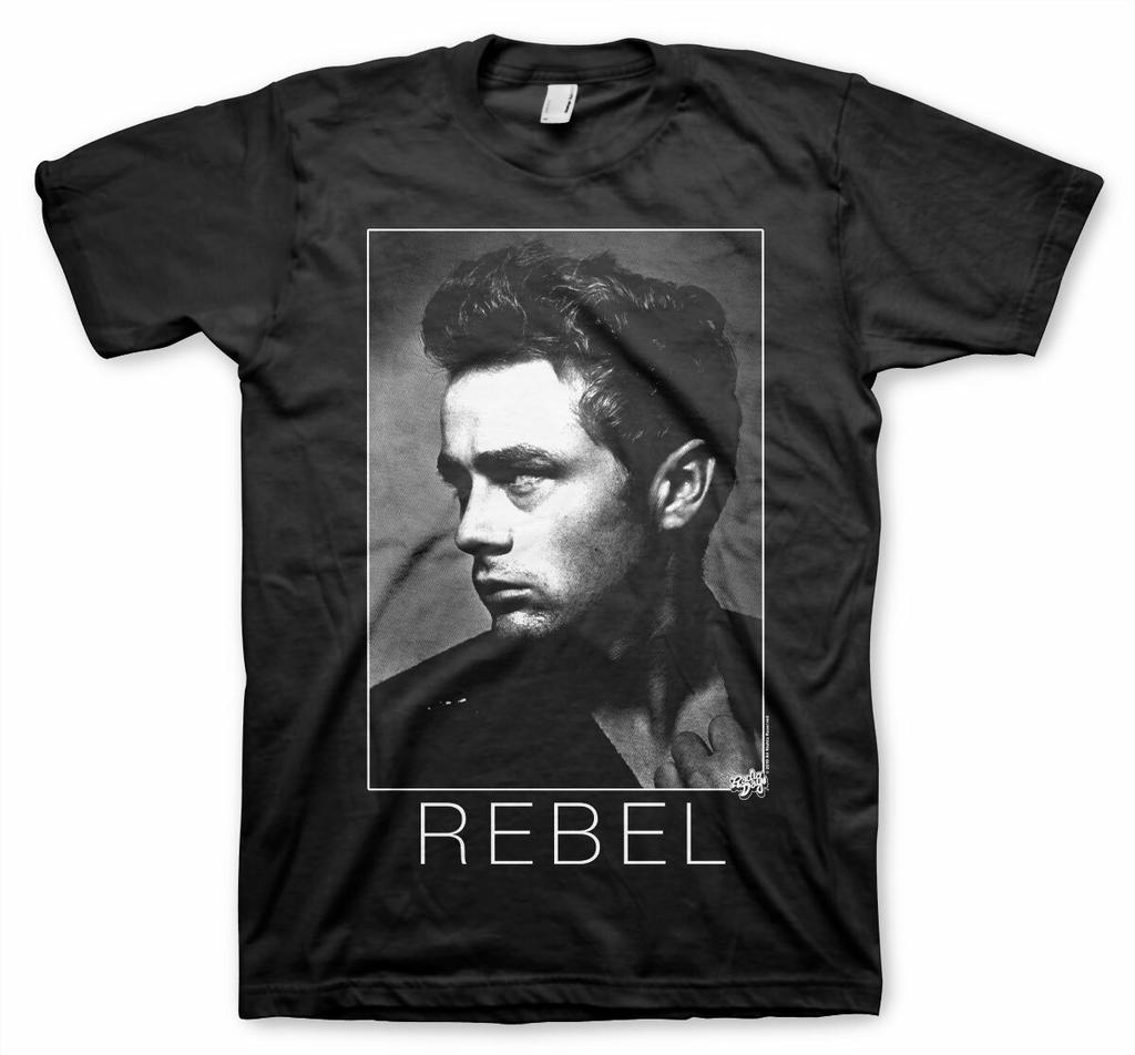T-SHIRT UOMO James Dean Bw Rebel Licenza Ufficiale Taglie S-XXL (Nero)-