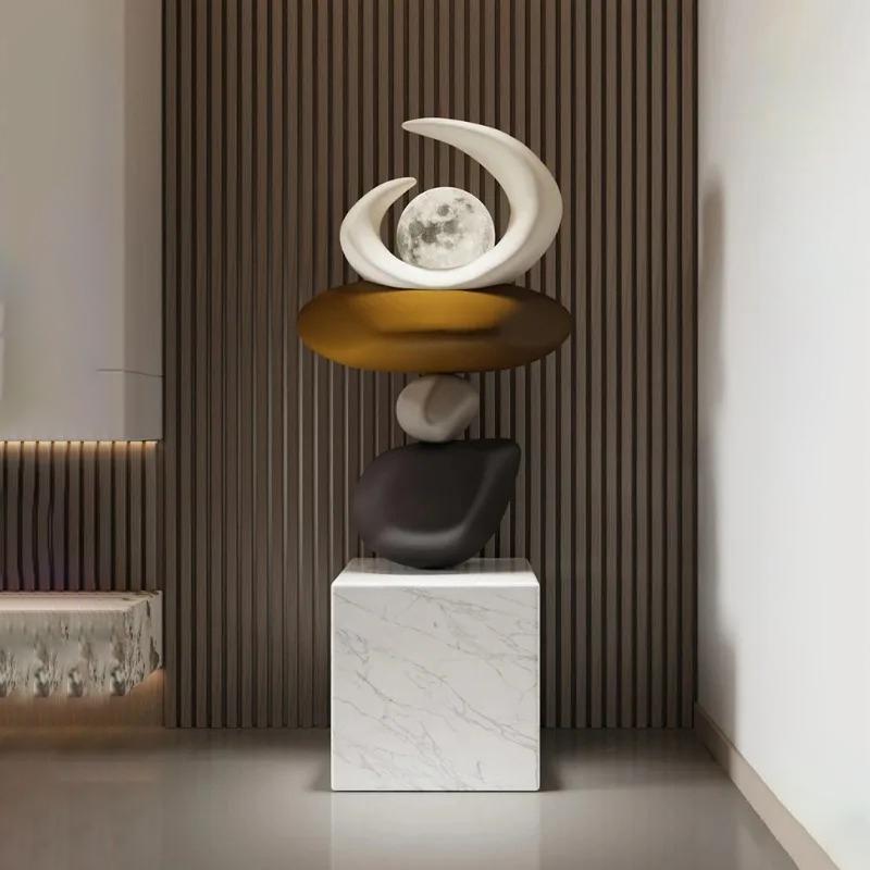 Luxury Large Floor Lamp Modern Art Sculptures & Figurines Nordic Groot Ornaments Interior Office Living Room Decorations Gift