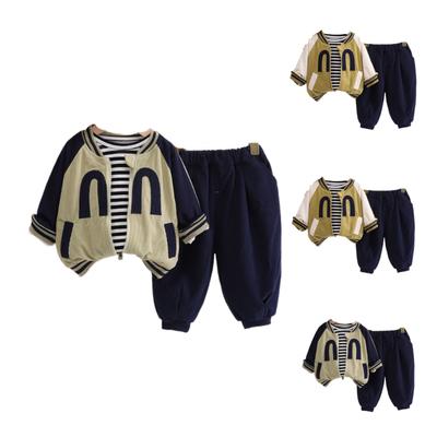 Kinder Freizeit Langarm Set, Bequeme Alltagsoutfits