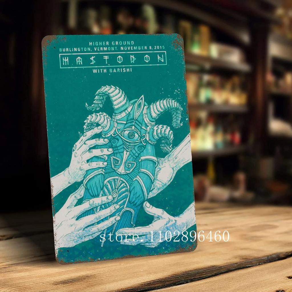 Mastodon Zpěvák Kovové Plakety a Znamení nástěnná dekorace Vintage Plechové Znamení Kapitán Kovový Plakát Dekor pro Bar Hospodu Klub Nástěnná Dekorace
