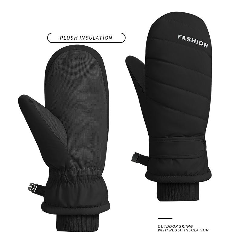 Winter Warm Ski Gloves Waterproof Anti Slip Windproof Thermal Fleece Lining Snow Gloves for Outdoor Sports Anti-skid Mittens