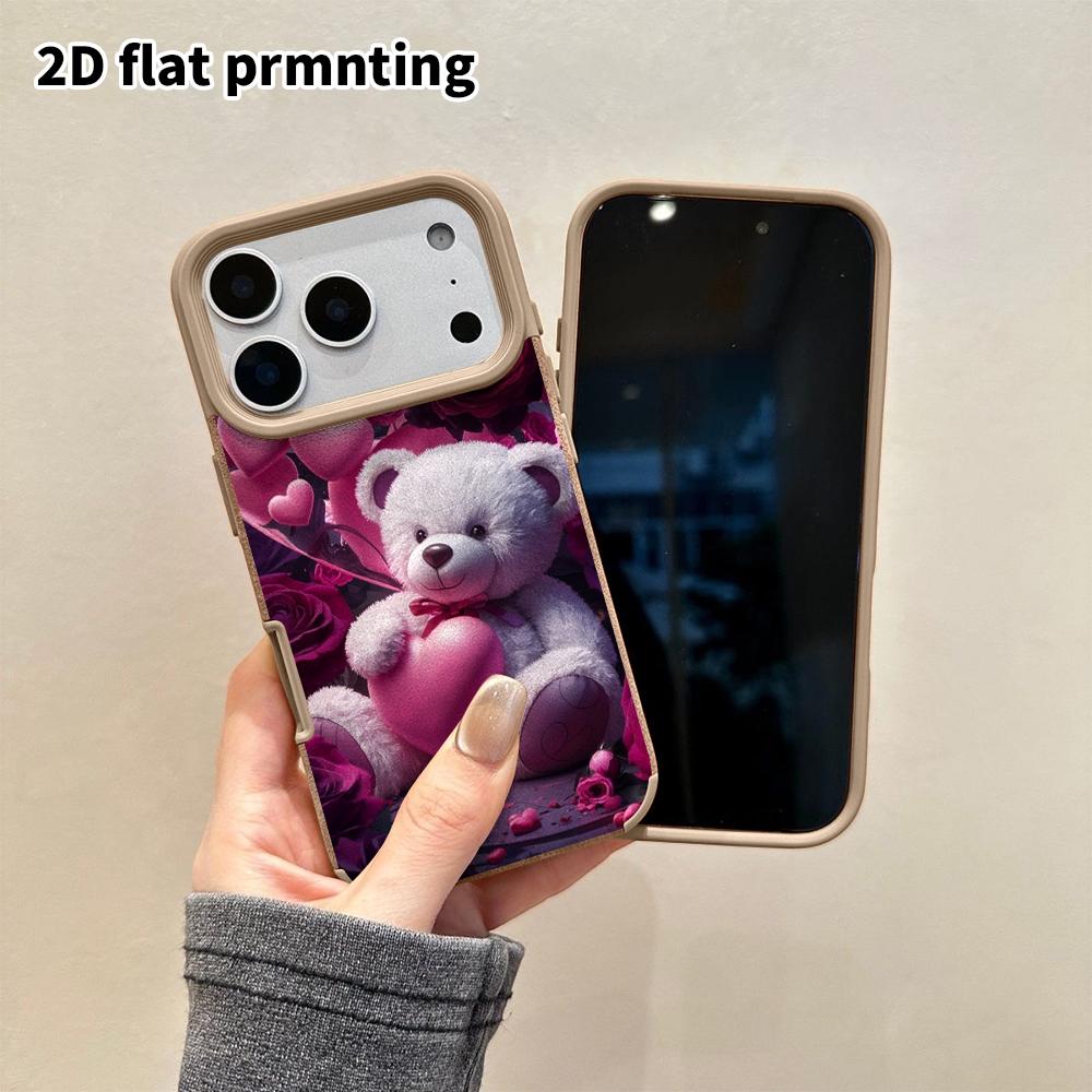 Phone Case: 2D flat lambskin suitable for iPhone 18 17 16 15 14 13 Pro cases, heart rose, Christmas and Halloween gifts