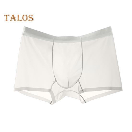 Men Boxer Underwear Mid-rise Elastic Waist U-Convex Shorts Briefs Ultra Thin Transparent Ice Silk Seamless Panties