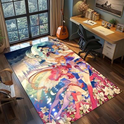 Dywan Anime Sailor Moon Dywan Duży Dywan Podłogowy Antypoślizgowy Zmywalny Mata Podłogowa Pokój Gracza Sypialnia Dekoracja Domu -QJY