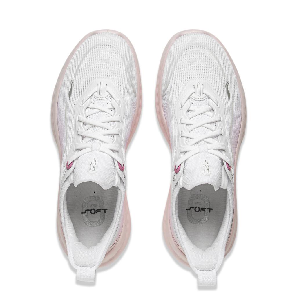 New LiNing Cushioning Breathable Wear Resistant Low Top Casual Shoes Women's White Pink AGLV010-4