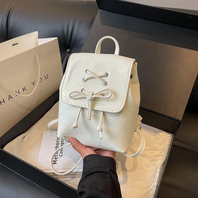 Double shoulder bag, bow shaped bag, women's  new trendy Korean backpack, cute women's bag, hand-held single shoulder bag,