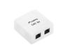 Gniazdo natynkowe Lanberg OU6-0002-W kat.6 2X RJ45