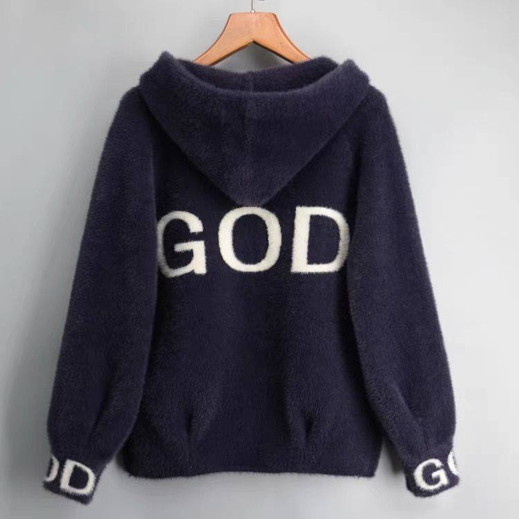 

Oversize Plus Velvet Winter Imaction Норка Флис Новые толстовки Harajuku Пальто Женские толстовки Корейский стиль Свободный кардиган Топы 4XL чёрный