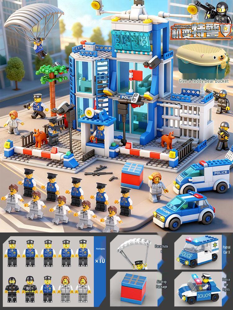 Police Station Building Blocks Toy - Educational Gift for Boys & Girls Ages 6-12 (2026)