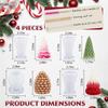 Premium-Silicone Molds 4PCS Christmas Tree Pine Cone For Candle Making, DIY Xmas Handmade For Candles