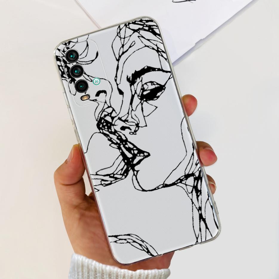 For Xiaomi Redmi 9T Case Cute Fashion Painted Cover Clear Silicone Soft Slim Phone Case For Xiaomi Redmi 9T Redmi9T Fundas Coque