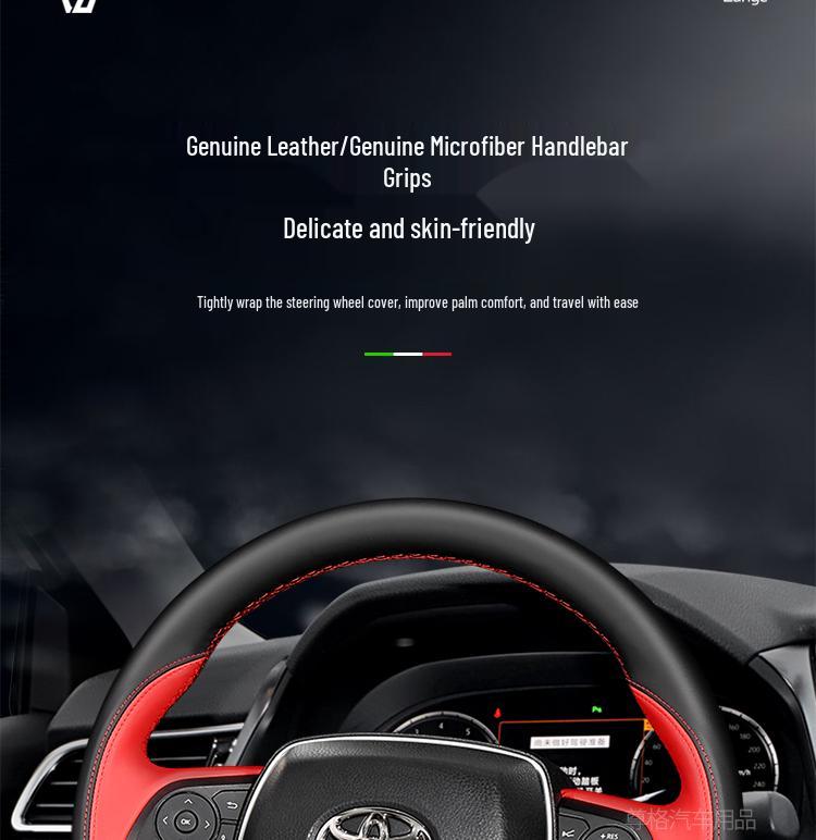 Custom Hand-Stitched Steering Wheel Cover for Toyota Camry, Corolla, RAV4, and Wildlander