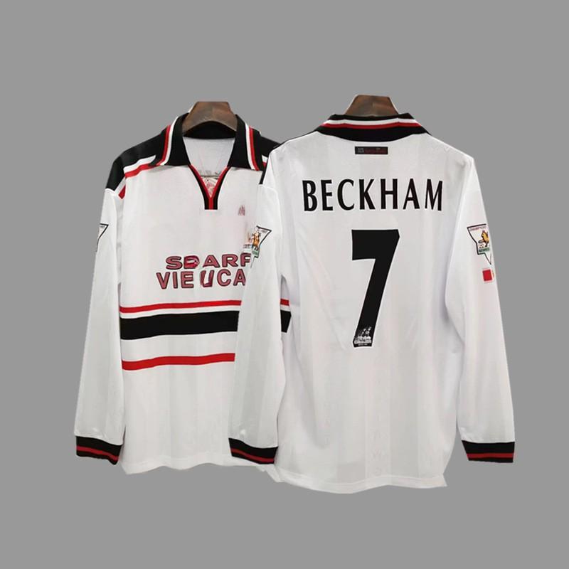 Retro Long Sleeve Football Jersey - Beckham Zidane Messi Ronaldo Classic Soccer Shirt