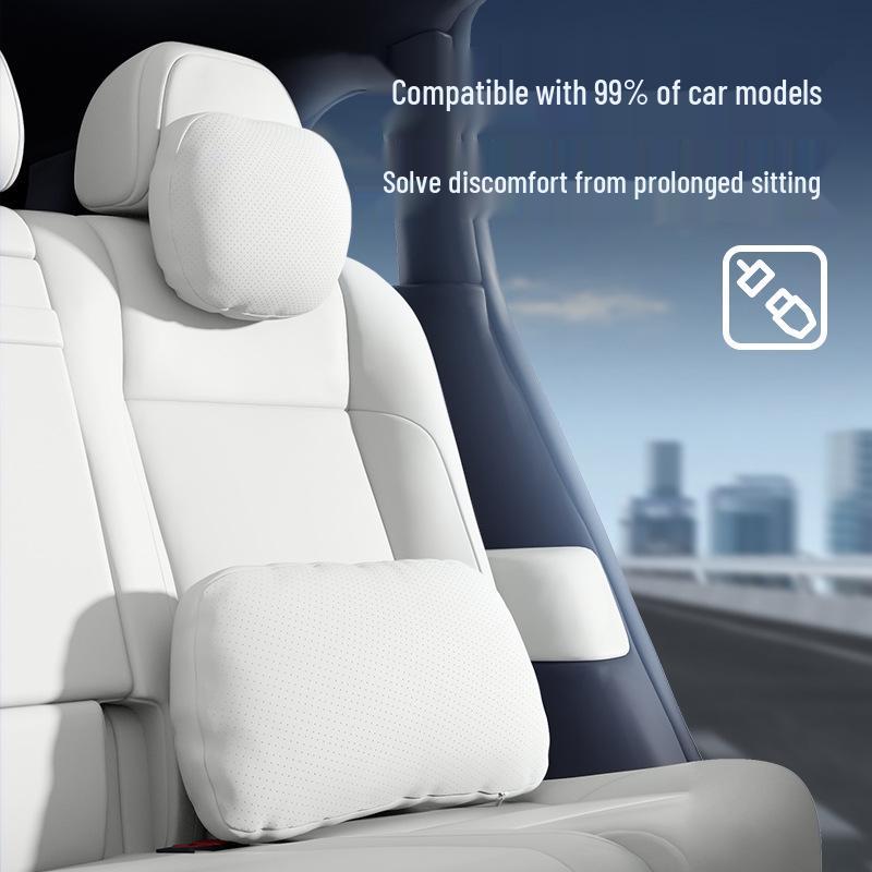 Q05 Headrest Lumbar Support Pillow - Essential Neck & Lumbar Protection for Car Interiors