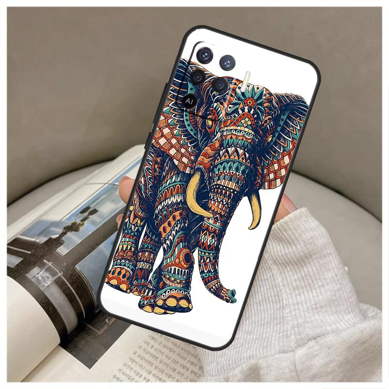Baby Elephant For OPPO A15 A16 A17 A74 A94 A58 A78 A98 A76 A96 A77 A5 A9 A52 A72 A79 A53S A54S A57S Case