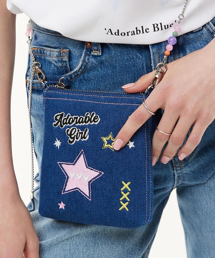 Vvv High Teen Denim Mini Crossbody Bag _ Blue