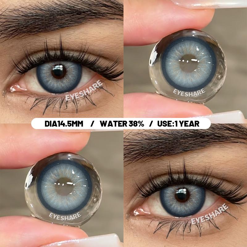Blue Eye Color Lens 1 Pair Green Colored Pupils for Eyes Natural Fashion Color Contact Lenses Gray Eye Contacts Yearly