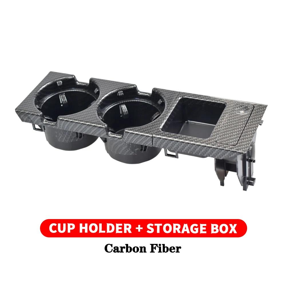 Cutie de depozitare pentru consolă centrală față cu două orificii, cutie de depozitare pentru monede + suport pentru pahare pentru BMW Seria E46 1999-2006 51168217953