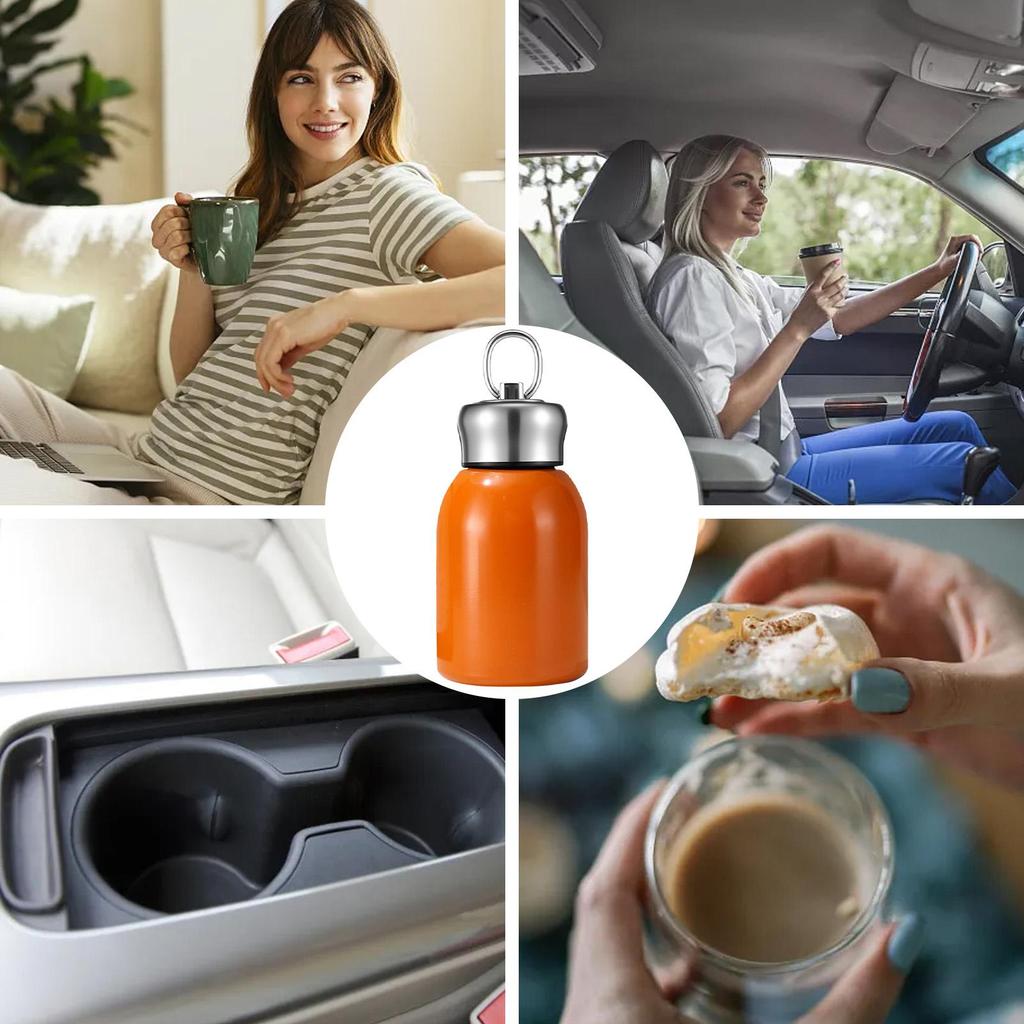 New High-value Mini Chubby Big Belly Cup 304 Stainless Steel Vacuum Thermos Cup Portable Carrying Ring Accompanying Cup