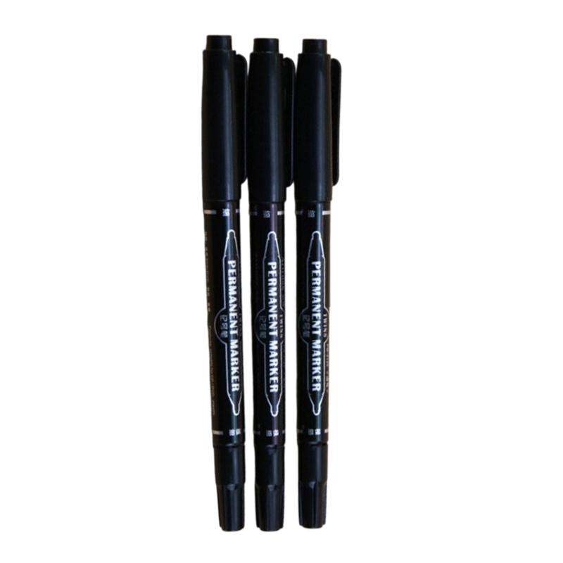 10Pcs Vehicle Service Marker Pen Double Headed Permanent Marker Waterproof Oil Based Inks For Windshield Notices