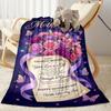 Mother's Day Greeting Card Blanket Suitable for Sofas,travel, Living Rooms Also a Good Gift for Friends and Family Suitable for All Seasons.