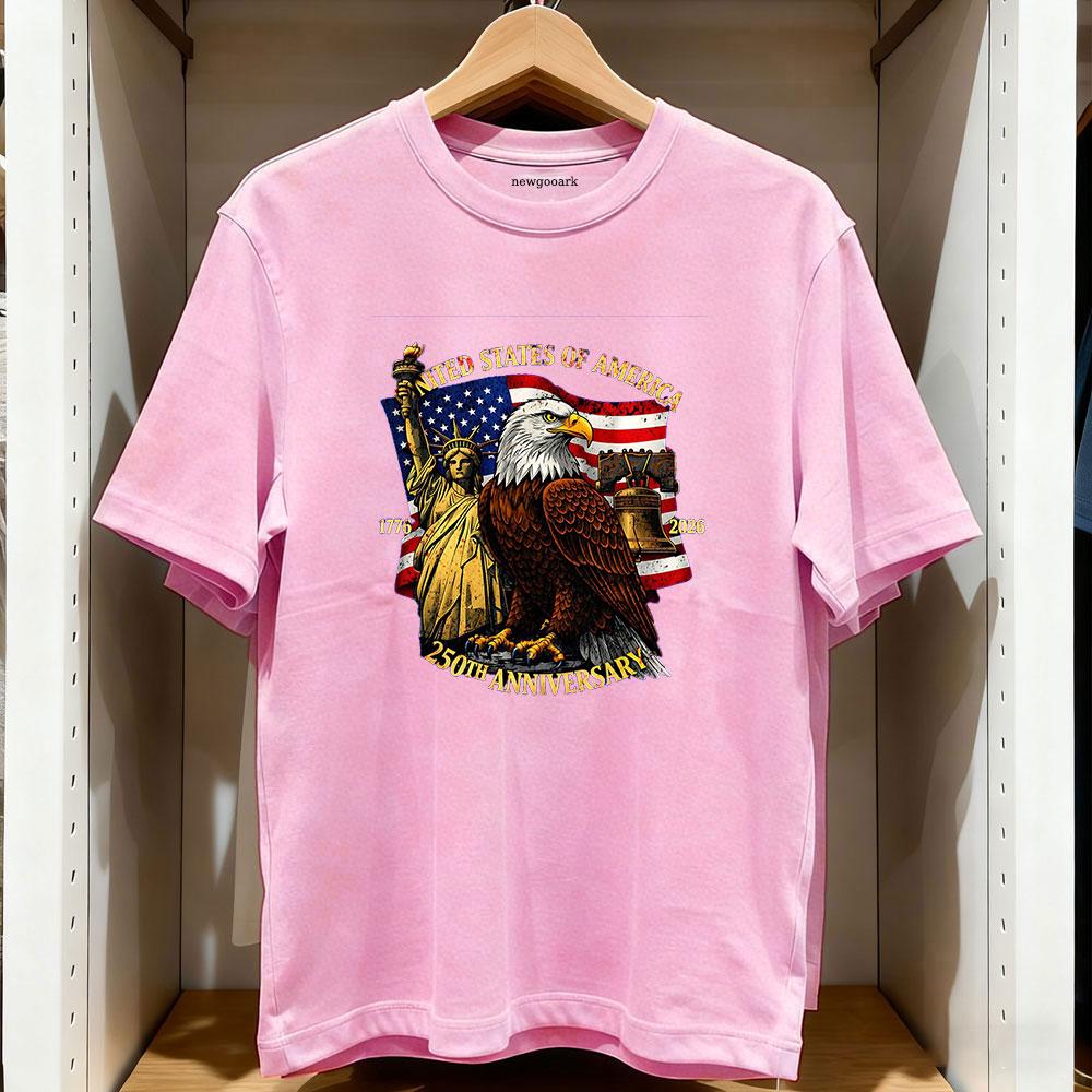 250 Years America 250 1776 2026 250th Anniversary t shirt Women Unisex Casual cotton graphic t shirts Creative streetwear