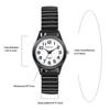 Women's Waterproof Watch: Elastic Strap, Easy-to-Read Dial, Simple Wristwatch with Black Arabic Numerals, Precision Steel Watch, Imitation Quartz Move