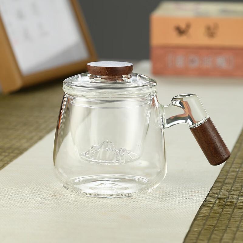 

Zhenqi Heat-Resistant Glass Tea Cup with Wooden Handle