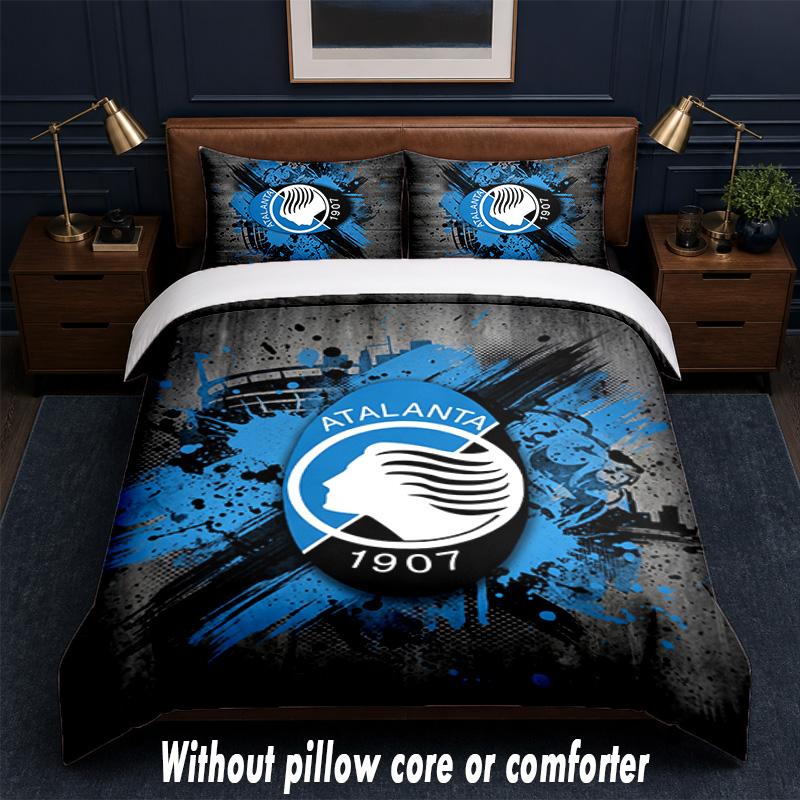 Atalanta FC Design Bed Bedding Set 1 Duvet Cover + 2 Pillowcases Soft Breathable Household Bed Linens