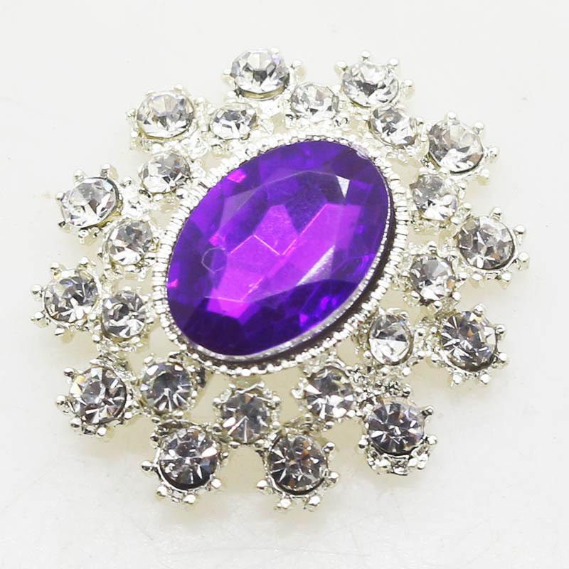 25x28mm Korean Alloy Rhinestone Acrylic Scarf Buckle Brooch