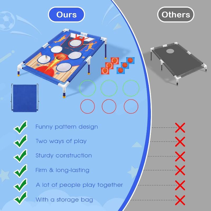 Carnival Outdoor Games Combo Set for Kids Bean Bags Ring Toss Game Outdoor Toss Game Family Party Party for Kids Birthday Gift