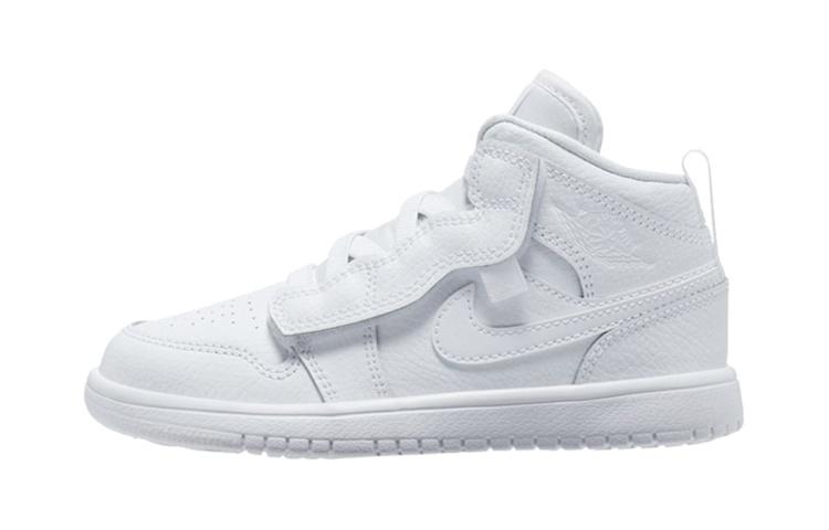 Jordan 1 Mid Alt Triple White (PS) 27.5