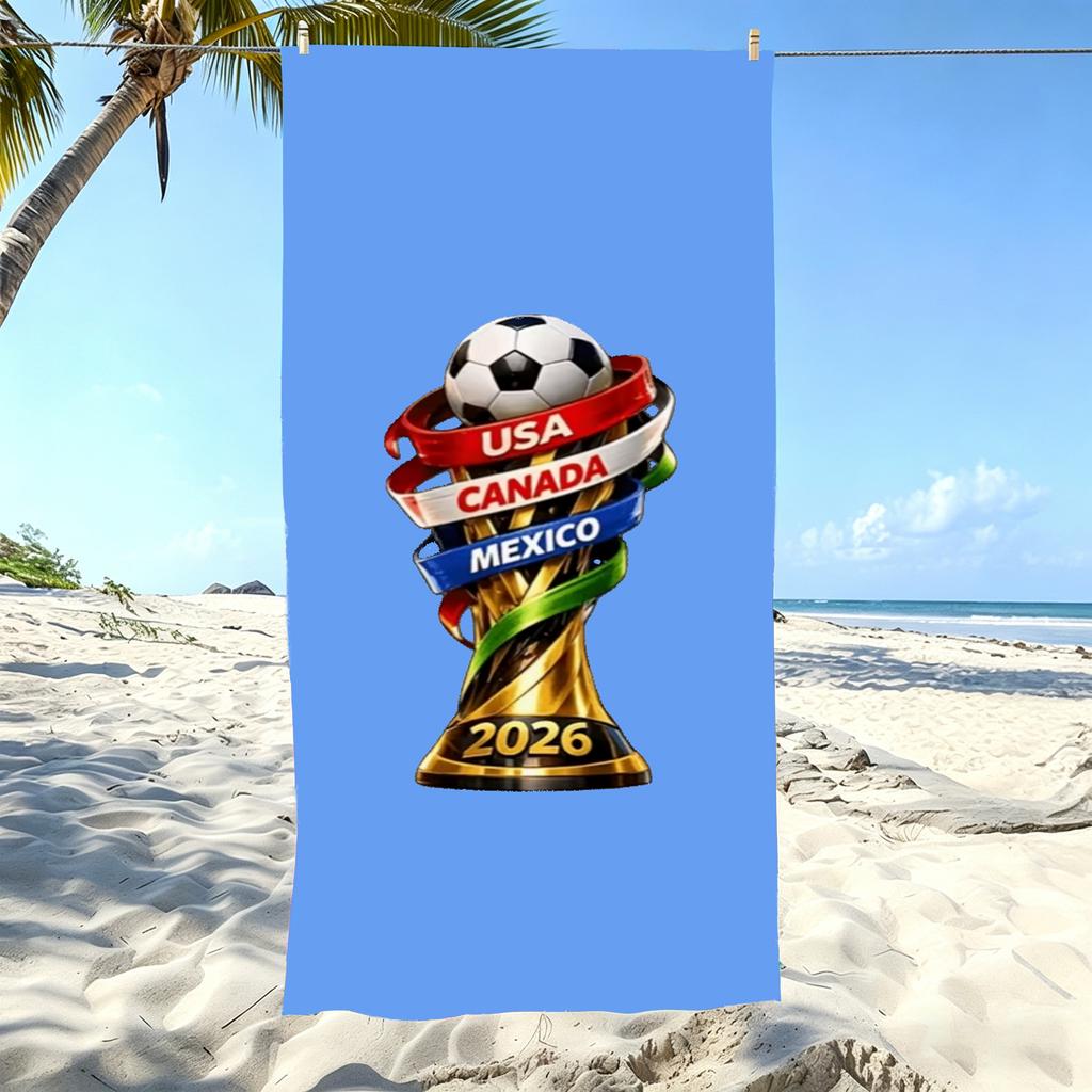 2026 Fußball Mikrofaser Strandtuch Schnelltrocknend Super Saugfähig Sandfrei Weich Übergroße Badetücher Fußballfans Fitnessstudio Sporttuch
