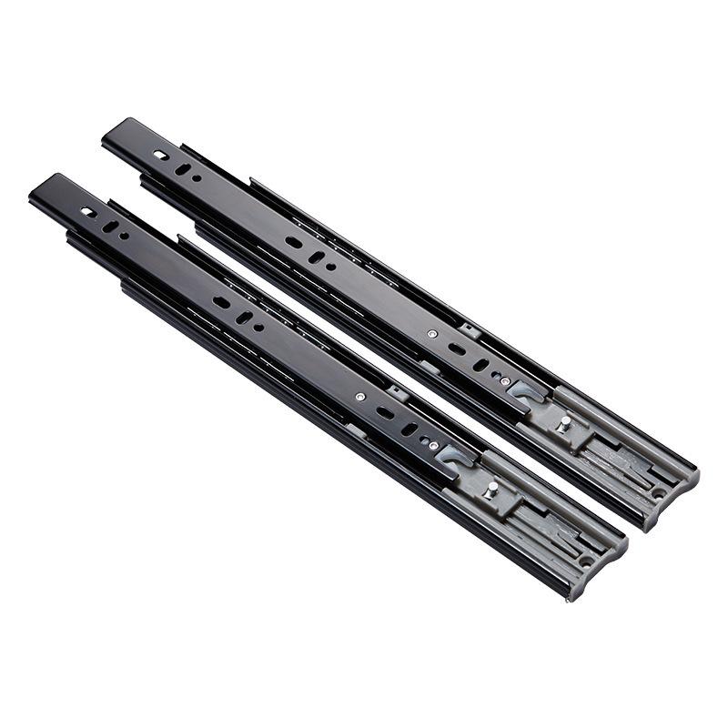 Silent Three-Section Damping Drawer Slides with Buffer Rails