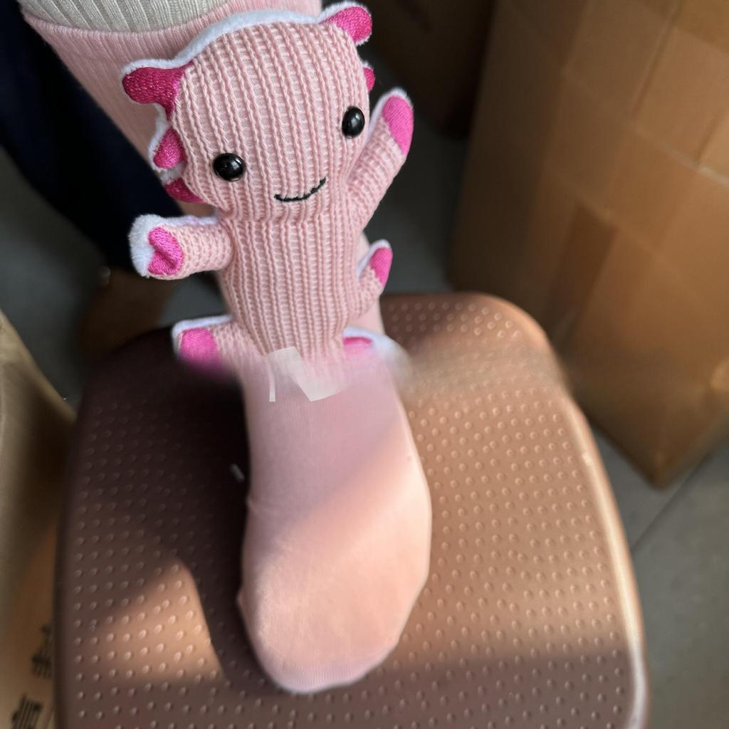 Chaussettes animaux, chaussettes de sol tricotées de Noël, chaussettes chaudes, chaussettes de sol mignonnes automne et hiver, une paire